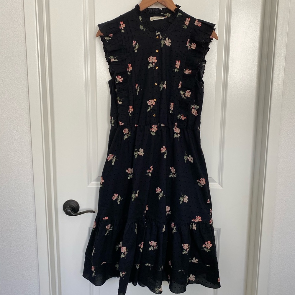 Estelle Dress in Floral Swiss Dot Cotton Size 6